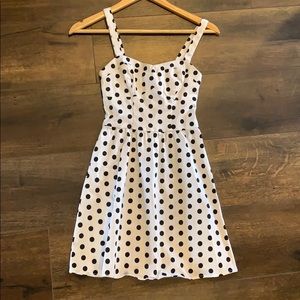 Charlotte Russe Polka Dot Skater Dress; Size XS